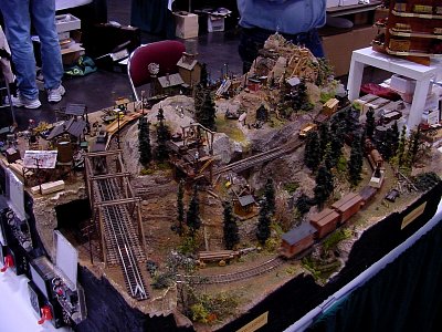 Emmett J. Brannan of Cache Creek Scale Models had this great HO and HOn3 display layout at his booth.