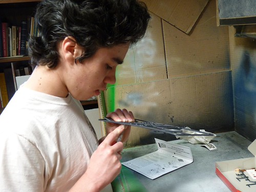 Ryan building some structures for his layout